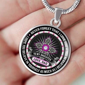 To My Daughter - Luxury Necklace Gifts from Dad Father Daddy Papa for Birthday - Picture 1 of 9