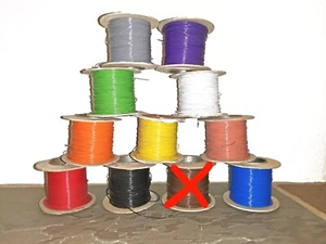 PVC Hook Up or Equipment wire 7/0.2mm, 0.22mm2, 1.4A 600V choose length & colour - Picture 1 of 13