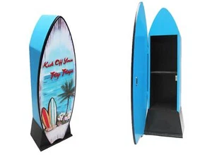Gabinete de Almacenamiento Tabla de Surf Retro CD DVD Surf Grande Art Deco Shabby Chic - Imagen 1 de 1