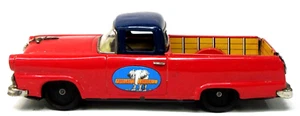 Bandai 1956 FORD RANCHERO "Ford Lasts Longer" Pickup truck 12" red tin Japan - Picture 1 of 15