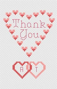 Thank You Cross Stitch Card Kit or Pattern - by Florashell - Picture 1 of 1