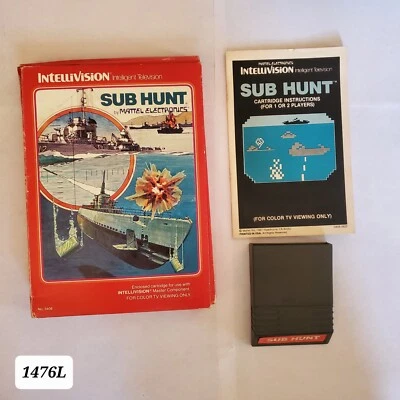 Intellivision Game Sub Hunt 1982 Mattel  1476L - Image 1 of 4