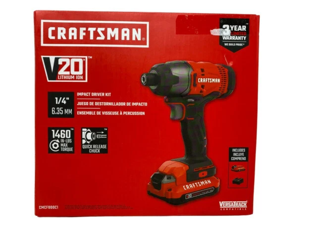 Craftsman CMCF800C1 20V Cordless 1/4 inch Impact Driver Kit - Image 1 of 1