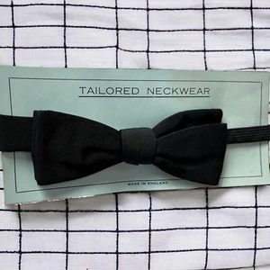 Schwarze Fliege Made in England verstellbar Vintage Old Stock NEU - Bild 1 von 5