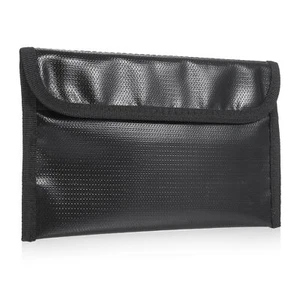 Bisofice Fireproof Document Bag Zipper Closure Cash Safe Storage Pouch Y1E9 - Picture 1 of 11