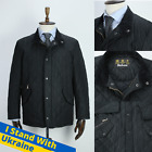 BARBOUR Chelse Black Quilted Insulated Nylon Jacket Leather Trim Size L