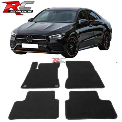 Fits 20-25 Benz C118 CLA-Class Nylon Black Front Rear Floor Mats Carpets Liner - Image 1 of 4