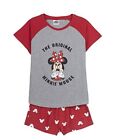 Summer Pyjama Minnie Mouse Lady Red Grey (Size: Xs) Clothing NEW