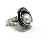 Silpada Sterling Silver Pearl Lily Ring Size 7.5