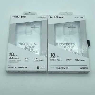 Lote de 2- fundas tech21 transparentes puras para Samsung Galaxy S9+ transparentes T21-5841 Foto 1 de 4