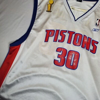 Camiseta de colección Reebok Rasheed Wallace Detroit Pistons Champions 2004 #30 TALLA XL Foto 1 de 4