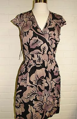 $195 MARC NEW YORK MAD HOMBRES MUJERES VESTIDO DE CÓCTEL FLORAL XS 2 PÚRPURA NUEVO   Foto 1 de 4