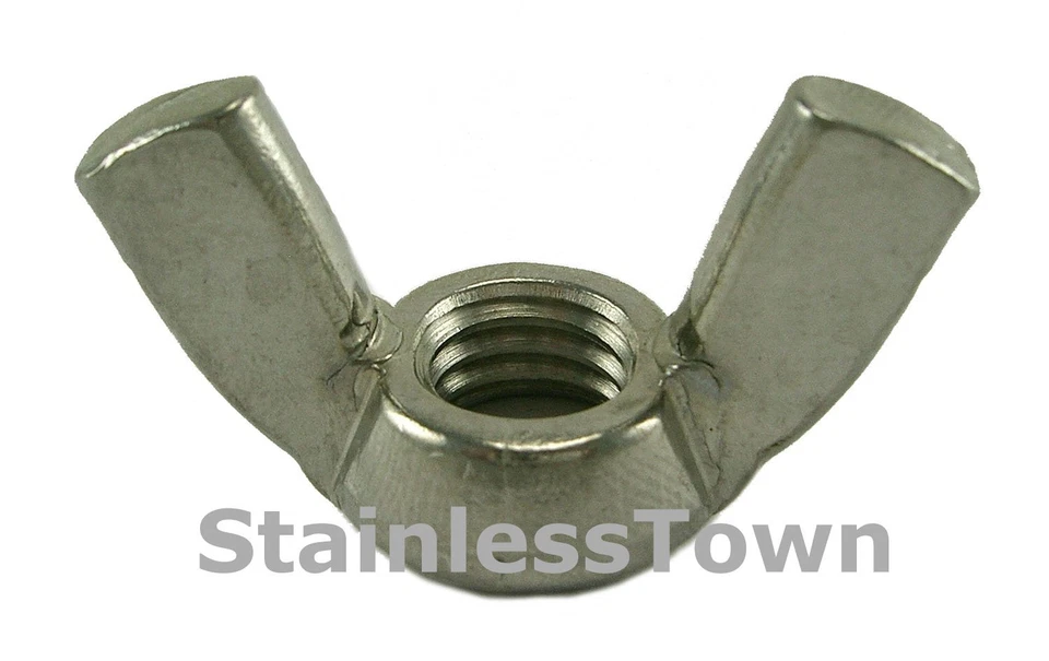 STAINLESSTOWN Stainless Steel Wing Nuts 10-32 (Pack of 4)