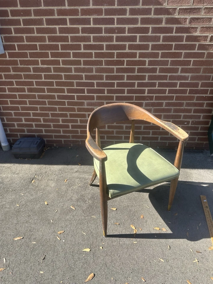 Biking  Chair Co Walnut Mid-Century Modern Arm Chair Retro As Is - Image 1 of 4