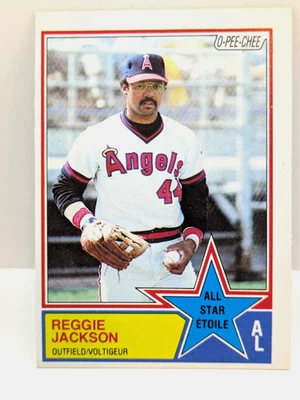 1983 O-Pee-Chee - Reggie Jackson - Baseball - Outfield - All Star -Angels - #390 - Image 1 of 4