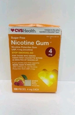 Goma de nicotina revestida sabor frutas 4mg 100CT EXP 12/25 CSV sem açúcar - Imagem 1 de 2