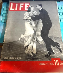 LIFE MAGAZINE AUG 22, 1938 - ASTAIRE& ROGERS - GREAT ADS AND ARTICLES - Picture 1 of 2