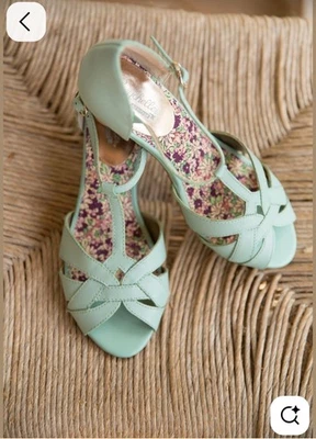 Zapato de boda para mujer Seychelles vintage azul inspirado Foto 1 de 4