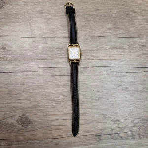 Carriage by Timex Watch Women Rectangle Brown Leather Band - Picture 1 of 5