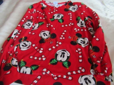 TU Disney Ladies Red MIckey & Minnie  Mouse Velour Top size 14 - Image 1 of 2