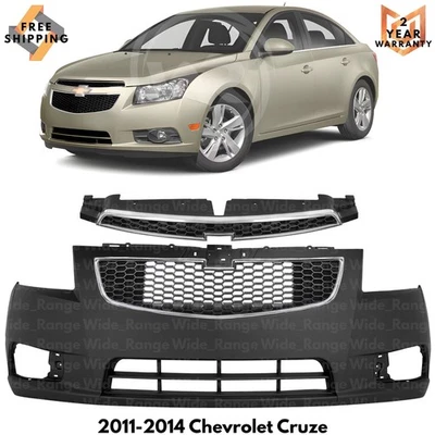 Front Bumper Cover Paintable & Grille Assembly For 2011-2014 Chevrolet Cruze Foto 1 de 4