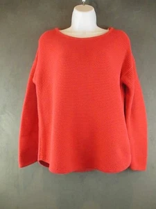 Boden Sweater Womens Large Coral Textured Knit Pullover Crewneck Casual Cotton - Picture 1 of 10