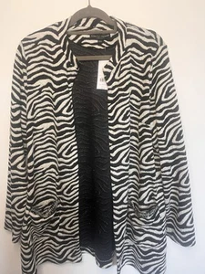Dorothy Perkins Zebra Print Jacket - Size L - NWT - Picture 1 of 9