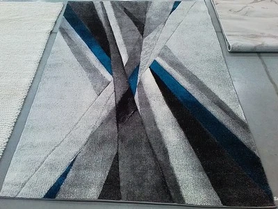 Tapete cinza/azul-petróleo 5'-3" x 7'-6", preço reduzido 1172775502 HLW710D-5 - Imagem 1 de 4