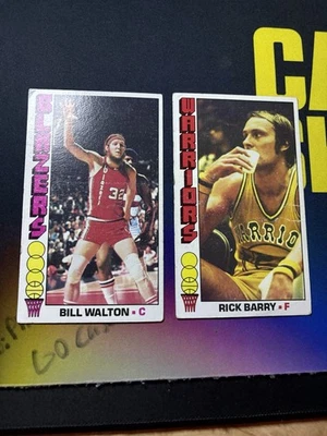 1969 Topps Bill Walton RC y Rick Barry lote de 2 tarjetas de gran tamaño Foto 1 de 2
