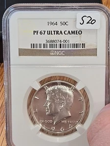 1964 Pf 67 Ultra Cameo Kennedy Half Dollar Ngc - Picture 1 of 3