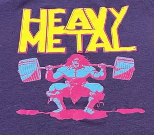 Camiseta púrpura levantamiento de pesas de metal pesado sentadillas grandes - Imagen 1 de 7