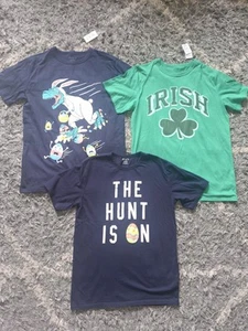 3 Boys Childrens Place Holiday Tees Size 16 Top 2 New Bottom Worn 1x - Picture 1 of 2