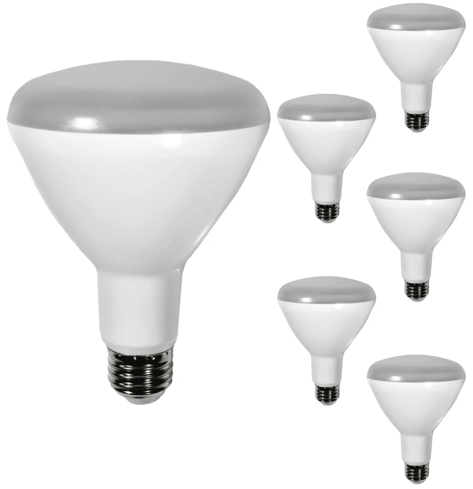 Diodesy BR30 LED Flood Light 8W 650LM E26 3500K 120V 110° Dimmable White 6Pk - Image 1 of 2