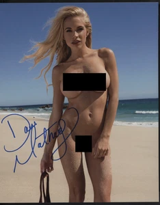 Foto autografiada de Dani Mathers Playboy de 8x10 con certificado de autenticidad desnudos WWE42-198 - Imagen 1 de 3