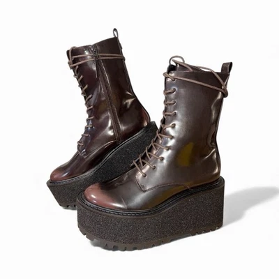 Botas Circus by Sam Edelman SLATER marrom plataforma combate com cadarço tamanho 7 nova caixa - Imagem 1 de 4