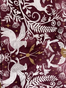 Funda nórdica Pottery Barn Teen Harry Potter Magical Patronus Damask King Borgoña - Imagen 1 de 4