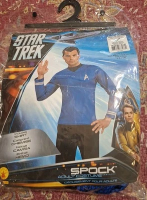 Star Trek Spock Costume  Shirt Only Blue Commander Adult Halloween  Size MEDIUM - Image 1 of 4