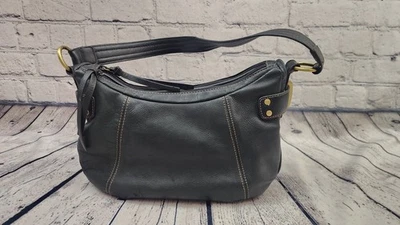 Bolso de Hombro Y2K Wilson CUERO Cuero Negro Hobo Cartera Boho 12 X 7 Foto 1 de 4