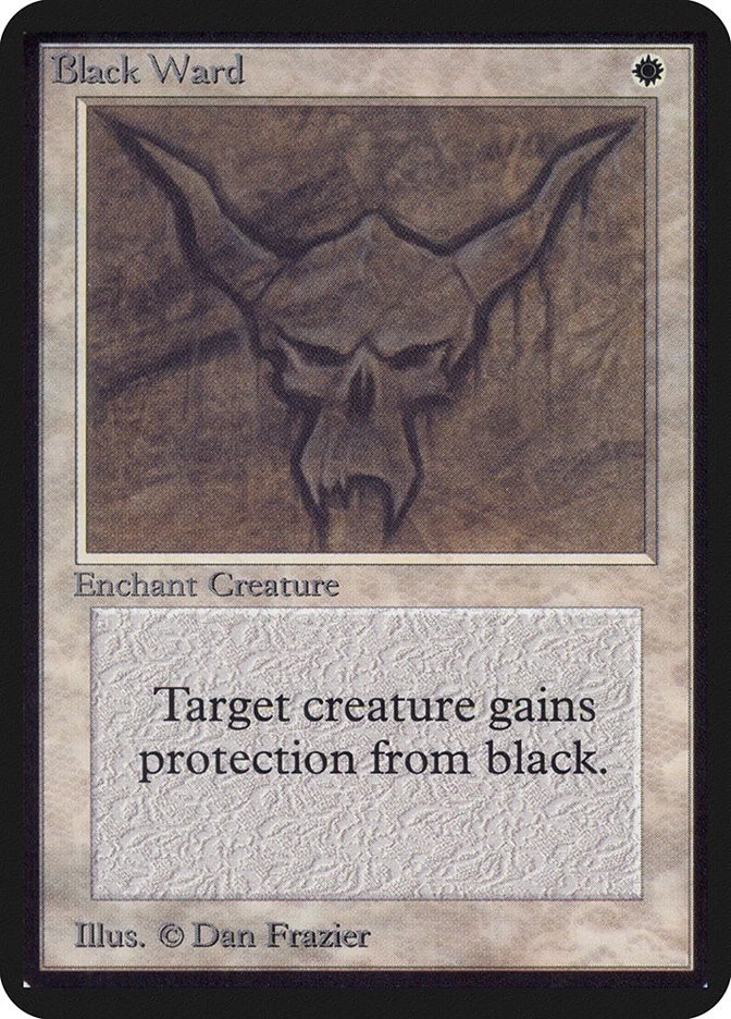 MTG Magic the Gathering Black Ward (5/295) Limited Edition Alpha HP - Image 1 of 1