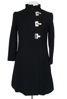 Vintage 60s Modelia By Don Simonelli Coat S/M Women Black Wool - Image 1 of 4