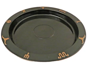 Plato Frankoma King Ranch Green Chip Dip sin tazón 14,25 pulgadas cerámica Longhorn - Imagen 1 de 5