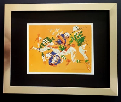 LEROY NEIMAN +  FOOTBALL  + CIRCA 1990'S + SIGNED PRINT FRAMED + BUY NOW - image 1 of 3