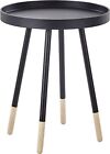 Round Tray Top Coffee Table Spindle Legs Sofa End Side Wooden Home Office Retro