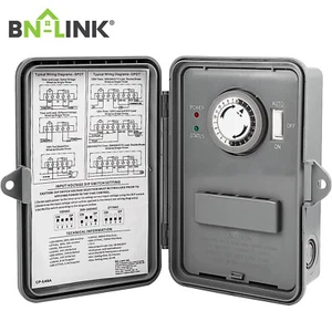 BN-LINK Bomba de Piscina Temporizador Exterior Temporizador Caja, Resistente 24H Programable para Piscina - Imagen 1 de 7