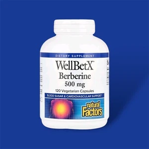 Natural Factors, WellBetX, berberina, 500 mg, 120 cápsulas vegetarianas - Imagen 1 de 2
