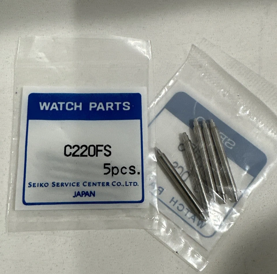 Jur024 5 Genuine Seiko C220FS Fat Heavy Duty 22mm Spring Bars for Z-22