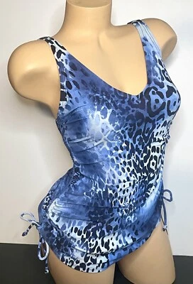 NWT Croft & Barrow- 6 S M Bathing Suit Tankini Swim Top - Tummy Slimmer Animal Foto 1 de 4