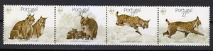 Portugal 1988 MNH Mi 1741-1744 Sc 1719a strip Lynx, Lynx pardina. WWF ** - Picture 1 of 1