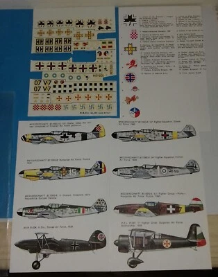 VARI AEREI DELL'ASSE ,VARIE DECORAZIONI,  DECAL 1/72 ESCI  PARZIALE - Immagine 1 di 2