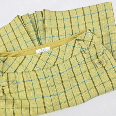 LOFT Ann Taylor Petite Falda Plisada Amarilla Verde Negocios Informal 6P Foto 1 de 4